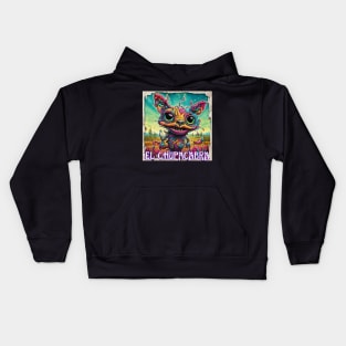 VIBRANT VISIONS (EL CHUPACABRA) Kids Hoodie